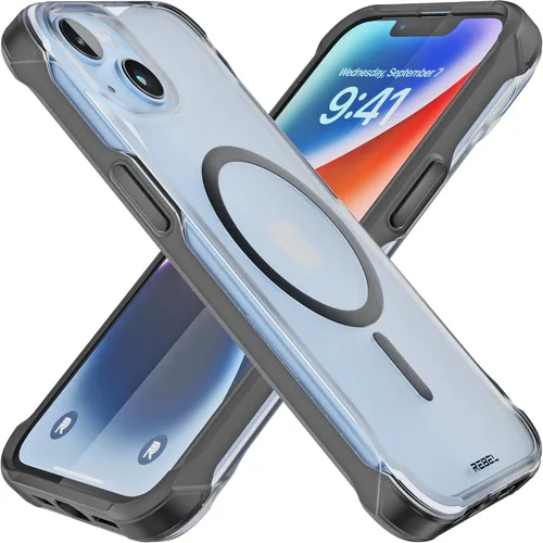 Miniatura 15 de Phone REBEL - Funda transparente para iPhone 14 Plus [Serie esmerilada Gen-4], textura mate translúcida, no se pone amarilla, protectores a prueba