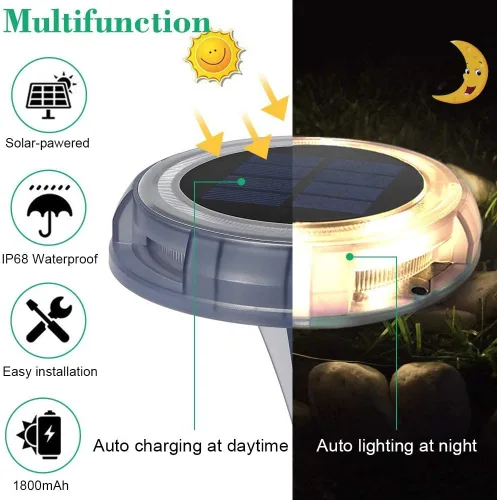 Miniatura 6 de eLEDing Luz de inundación con sensor de movimiento solar – Luz de seguridad LED para exteriores de 1000 lúmenes, del atardecer al amanecer +