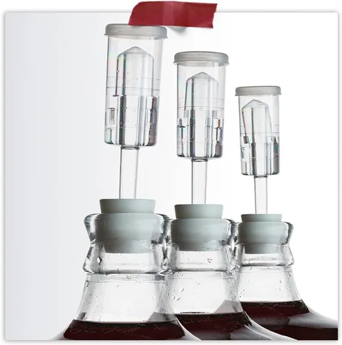 Miniatura 6 de Fermentaholics Airlock - Paquete de 4 esclusas para elaboración de cerveza y fermentación, uso con tapón de goma perforado, tapa con ojales