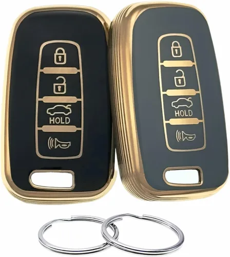Miniatura 6 de REPROTECTING Funda TPU para Llavero Compatible con Hyundai Azera Elantra GT Equus Genesis Santa Fe Tucson Veloster Veracruz Kia Forte Optima Sorento