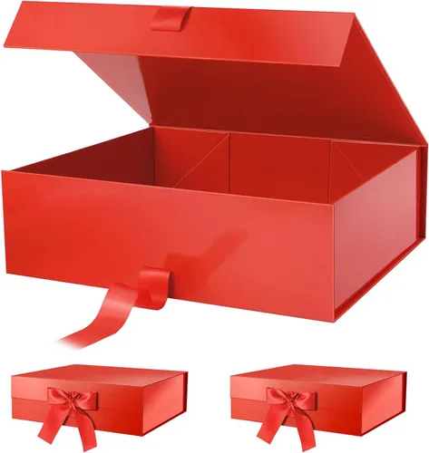 Miniatura 28 de PACKHOME 17 x 14.5 x 5.5 pulgadas, 3 cajas de regalo extra grandes con tapas, cajas de cierre magnético para ropa y regalos grandes