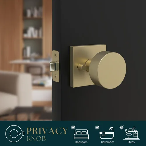 Miniatura 6 de Mega Handles SUANA - Pomo de puerta de privacidad para pasillo, armario y baño, perillas de puerta reversibles de diseño resistente, se adapta a