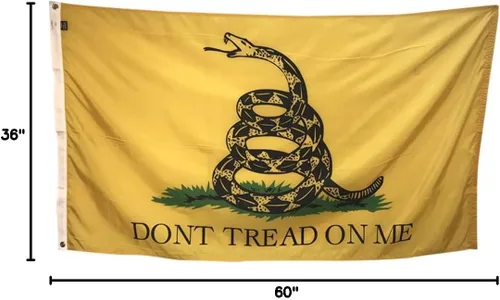 Miniatura 4 de Bandera Gadsden de 3 x 5 pies, nailon para todo tipo de clima, para exteriores, fabricada en Estados Unidos