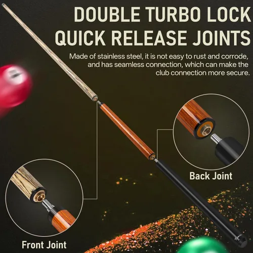 Miniatura 3 de Kmise Break Jump Cue Stick, palo de piscina de 11/21/25 onzas para roturas explosivas y saltos sin esfuerzo, taco de piscina pesado de 42/56 Naranja