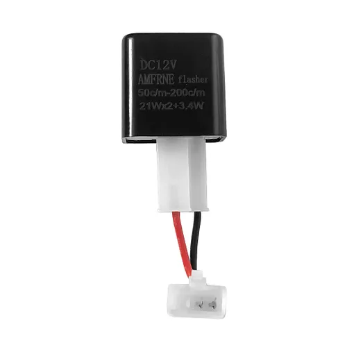 Miniatura 2 de AMFRNE Relé de intermitente LED electrónico ajustable de 2 pines para motocicletas, solución de hiperflash para señal de giro, kit de conectores