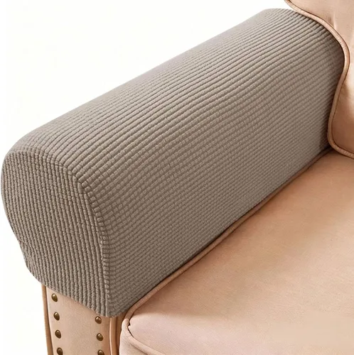 Miniatura 16 de Fundas para Brazos de Sofá, Sillón y Sillón Reclinable Elásticas, Fundas para Reposabrazos, Juego de 2 (Rojo Vino)