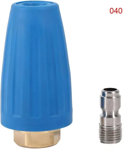 Miniatura 2 de Boquilla Turbo, 1/4 "de conexión rápida de alta presión limpiador limpiador accesorio de pulverización de turbina giratoria boquilla 3000Psi (040)