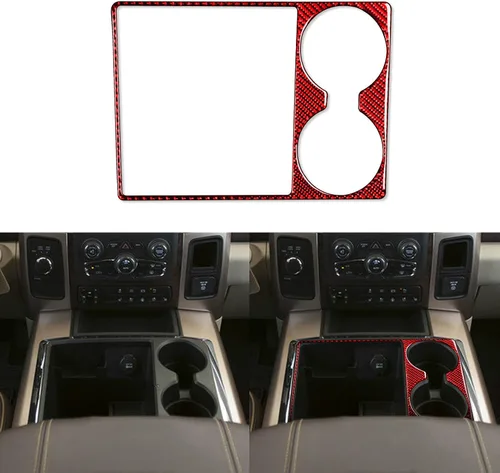 Miniatura 9 de 1 portavasos, caja de cambios, cubierta de control, consola central, caja de almacenamiento, marco de panel, adhesivo de fibra de carbono real