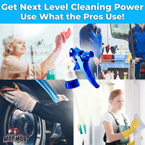 Miniatura 6 de Cabezal rociador resistente a productos químicos sin fugas, paquete de 10 botellas no incluidas. Pulverizador industrial para limpieza de ventanas