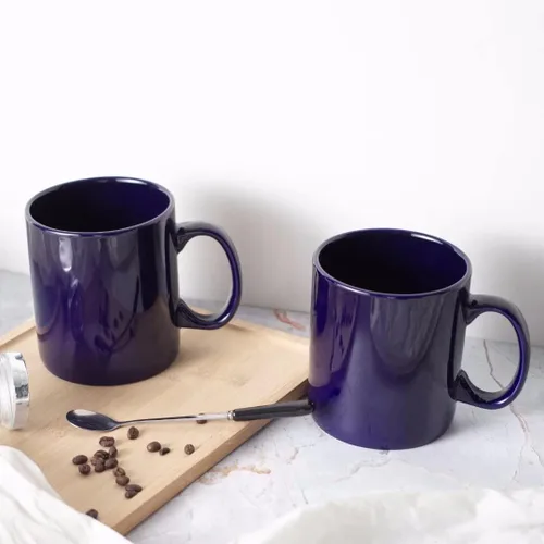 Miniatura 6 de BYCNZB Juego de 2 tazas de café de cerámica súper grandes de 30 onzas (cobalto)