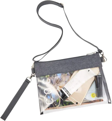 Miniatura 17 de USPECLARE Bolsa transparente aprobada para estadios, bolsa cruzada transparente para trabajo, conciertos y deportes