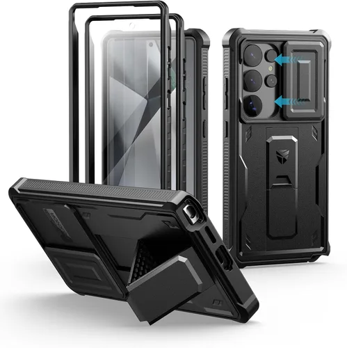 Miniatura 27 de Dexnor Funda para Samsung Galaxy S24 con Cubierta Deslizante Integrada para Cámara y Protector de Pantalla y Soporte, Funda Resistente a los Golpes