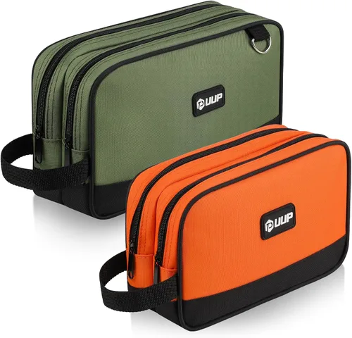 Miniatura 11 de Bolsa de herramientas pequeña de 12 pulgadas, paquete de 2 unidades, bolsa de herramientas con cremallera, 2 compartimentos, bolsa de herramientas