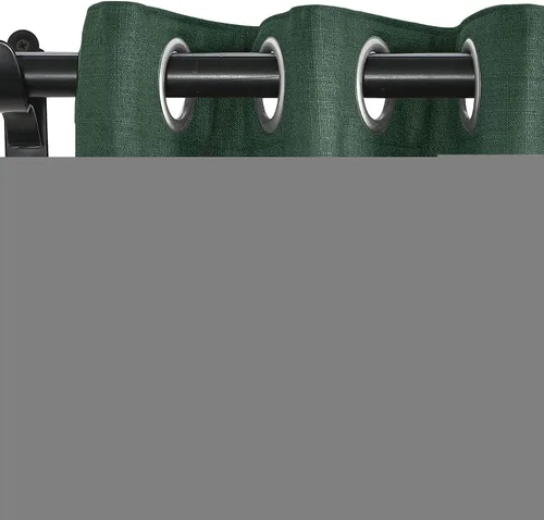 Miniatura 61 de Fcosie Cortinas opacas de lino 100 % opacas de 50 pulgadas de ancho x 63 pulgadas de largo, paneles de cortina con ojales para sala de estar