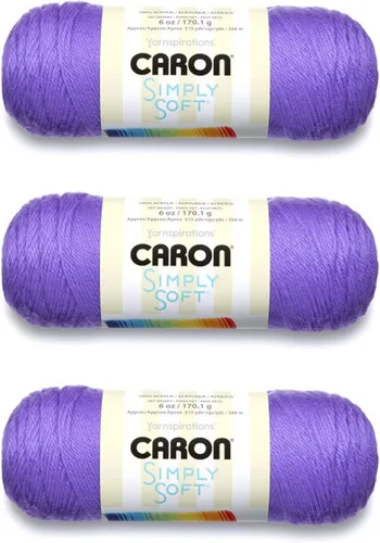 Miniatura 26 de Caron Simply Soft - Hilo verde militar, paquete de 3 unidades de 6.00 oz/6 onzas, 100% acrílico, peinado #4 (mediano), 315 yardas, tejido/ganchillo