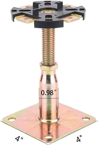 Miniatura 5 de Base elevada ajustable de poste de 4 piezas, vigas de soporte, vigas de soporte de piso, la mayoría de los sistemas de soporte de productos