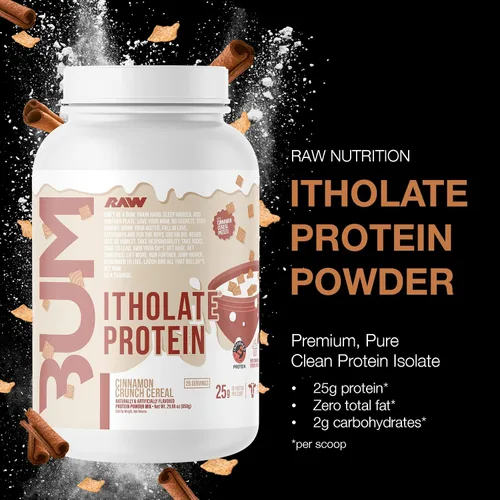 Miniatura 2 de Proteína aislada de suero en polvo RAW Whey Isolate, pastel de cumpleaños (CBUM Itholate Protein) – Polvo de nutrición deportiva 100 % de animales