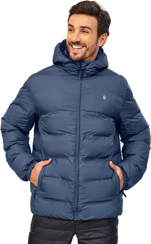 Miniatura 3 de Little Donkey Andy Men's Puffer Jacket Lightweight Warm Winter Coat With 4 Pockets Full Zip Windproof Insulated Hooded Jacket