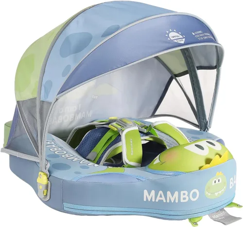 Miniatura 12 de Mambobaby Float Deluxe - Flotador de piscina para bebés: entrenador de natación seguro y cómodo para bebés y niños pequeños, diseño no inflable, Rosa