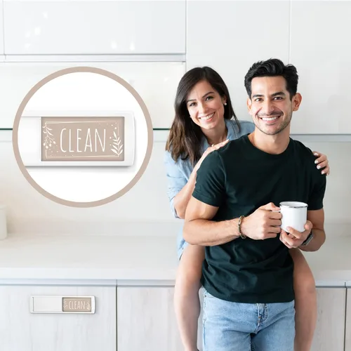 Miniatura 6 de ASSURED SIGNS Imán para lavavajillas Clean Dirty Sign 7 x 2 pulgadas, construcción premium Eliminate Kitchen Confusion, Strong Magnetic Hold