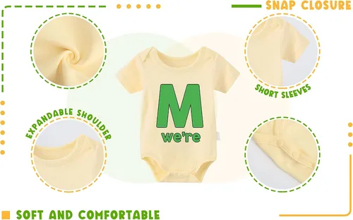 Miniatura 3 de Traje de trillizos para bebé, Yes We Are Triplets, recién nacido, gemelos, mameluco OMG con gorro