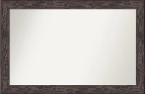 Miniatura 670 de Amanti Art Espejo personalizado, espejo de baño negro puente, espejo de pared o espejo de tocador de baño sobre el fregadero (26 x 26 pulgadas)