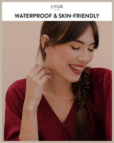 Miniatura 3 de LUUK LIFESTYLE Pulsera de acero inoxidable con colgante y tarjeta de felicidad, filigrana y joyería minimalista para mujer, idea de regalo única