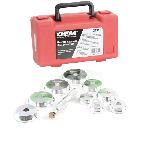 Miniatura 9 de OEMTOOLS 37119 Juego de instalación de rodamientos y carreras, juego de destornilladores de sellos con 9 discos, herramienta de instalación