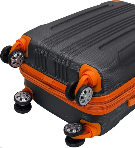 Miniatura 6 de Rockland London Equipaje con carcasa rígida con ruedas, Carbón), F190-CHARCOAL
