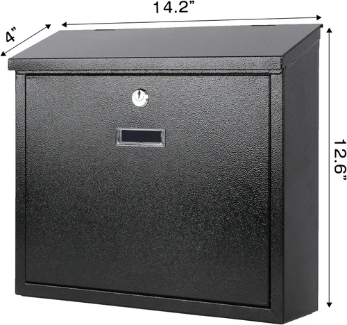 Miniatura 2 de Buzón de correo xydled con cerradura de llave, buzón de correo con cerradura montado en la pared, buzón de correo de seguridad con cerradura