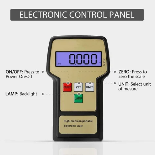 Miniatura 5 de Báscula electrónica de carga de refrigerante digital de alta precisión de 220 libras con funda, báscula de carga de refrigerante HAVC A/C