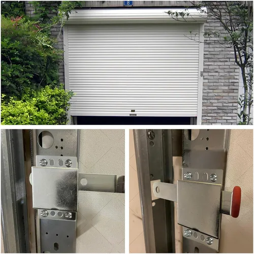Miniatura 3 de Paquete de 2 cerraduras de puerta de garaje con ruedas resistentes, cerraduras interiores para puertas de garaje, cerradura de puerta de garaje