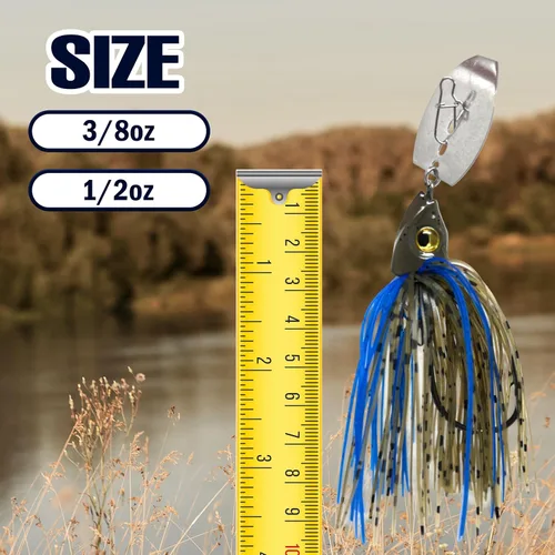 Miniatura 6 de Reaction Tackle Cabezales de natación con hojas de tungsteno, plantillas vibratorias con sonido de charla para pesca de lubina, boca grande, boca