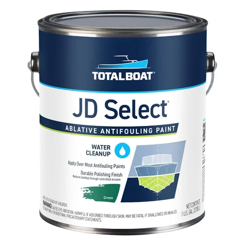 Miniatura 17 de TotalBoat JD Select Pintura antiincrustante ablativa para el fondo de barcos de fibra de vidrio, madera y acero, (negro, cuarto de galón)