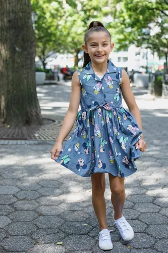 Miniatura 14 de Disney Vestido de falda con carril floral chambray para recién nacido hasta niños grandes (0-3 meses - 14-16)