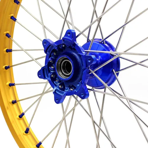 Miniatura 3 de KKE 1.6 x 21/2.15 x 18 ruedas de fundición de Enduro para YAMAHA YZ125 YZ250 1999-2026 YZ250F YZ450F 2003-2026 YZ250F WR250F WR450F 2026 borde dorado