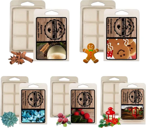 Miniatura 8 de Mountain Kettle Wax Melts, cubos calentadores de cera derretida, cubos calentadores de cera, paquete de 5 (paquete de otoño)