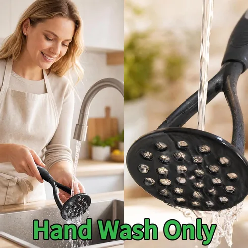 Miniatura 5 de KSENDALO Triturador de papas – Herramienta de cocina con hoja de nailon grueso, triturador manual para verduras y frijoles, esencial de cocina