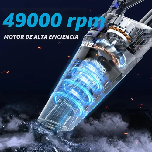 Miniatura 7 de Gxzsk Aspiradora de Mano Inalámbrica, 15000PA de Succión Fuerte Aspiradora de Mano Recargable para Coche, Aspiradora de Mano Portátil con Gris