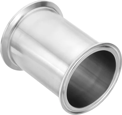 Miniatura 9 de PATIKIL Tubo de tres abrazaderas de diámetro exterior de 1 1/2 pulgadas, tubo sanitario de carrete con brida de virola de 1.988 in