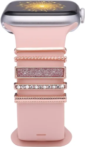 Miniatura 11 de Correas decorativas para anillo compatibles con correas de Apple Watch de 1.496 pulgadas, 1.575 pulgadas, 1.614 pulgadas, 1.654 pulgadas, 1.732