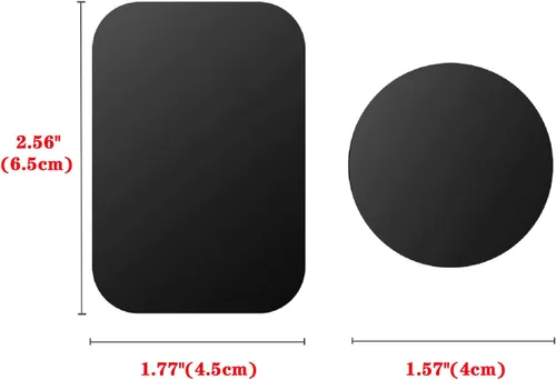 Miniatura 2 de Placas de metal delgadas adhesivas (compatibles con soportes magnéticos), 4 placas de metal para funda de teléfono para automóvil