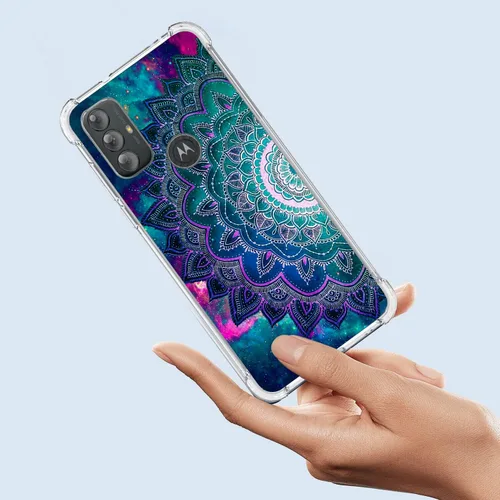Miniatura 2 de Funda para Moto G Pure/Moto G Power 2022/Moto G Play 2023, Mandala Flower Space Drop Protección a prueba de golpes Carcasa protectora de cuerpo