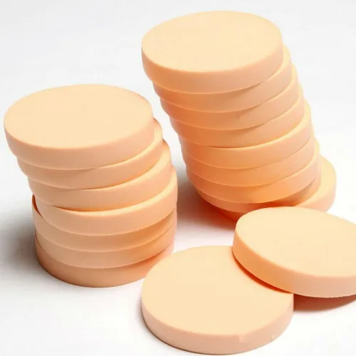 AKOAK 20pcs redondo maquillaje facial suave esponja cosmética soplo mujeres señora belleza maquillaje base polvo soplo (COLOR PIEL/20)