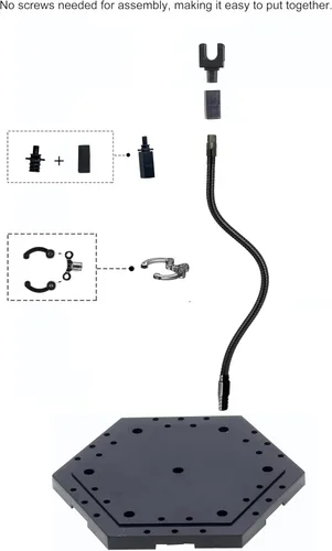 Miniatura 3 de Base de acción Hobby, soporte de exhibición de pasatiempos, compatible con Gundam HG RG 1/144 escala figura modelo kit 2 Negro Small