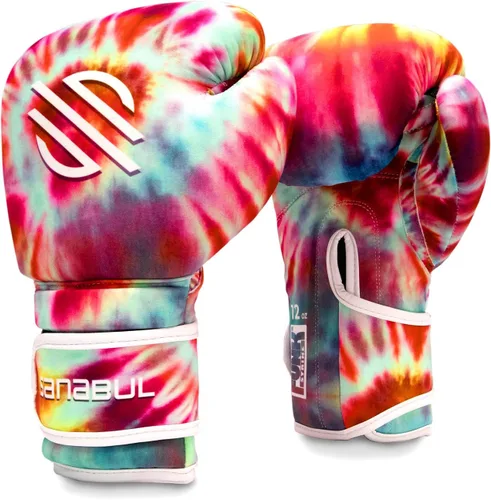 Miniatura 2 de Sanabul Guantes de boxeo Funk Strike Tie Dye con gel para hombres y mujeres, guantes de kickboxing y Muay Thai elegantes y protectores