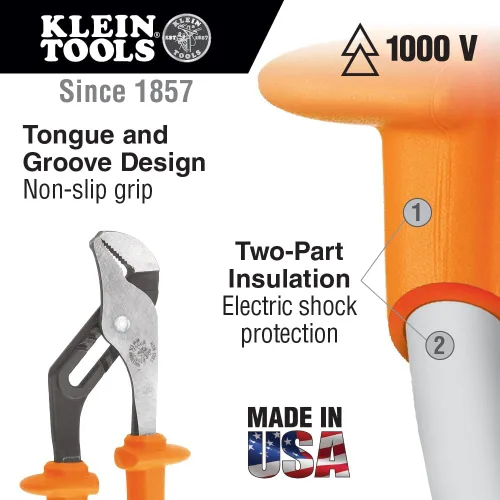 Miniatura 4 de Klein Tools 33527 Kit de herramientas aisladas de uso general, 1000 voltios, viene en estuche personalizado con cerradura de 3 paletas, 22 piezas