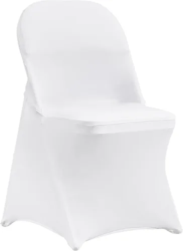 Miniatura 18 de VEVOR 12 Piezas Fundas de Silla de Frente Plano Poliéster Spandex Funda de Silla Elástica Fundas Deslizantes, Bodas, Vacaciones, Banquetes, Fiestas