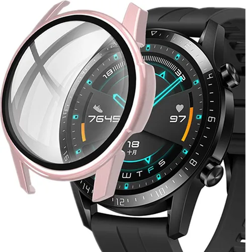 Miniatura 13 de Protector de pantalla de reloj compatible con Huawei GT2 de 1.63 pulgadas, ultra delgado, HD, vidrio templado, protección general, cubierta dura