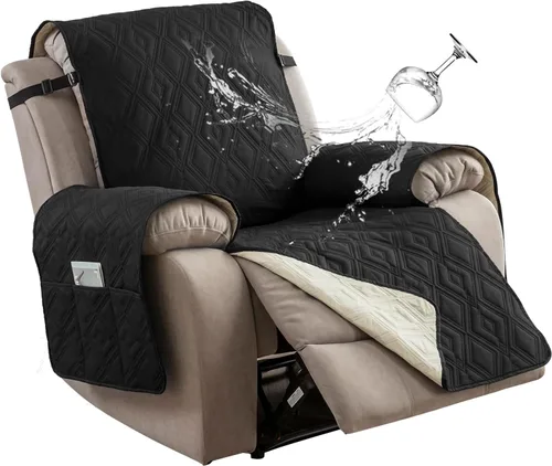 Miniatura 19 de Genina - Funda impermeable para sillón reclinable de dos plazas, funda antideslizante para sofá, funda para sofá reclinable de 2 plazas, funda